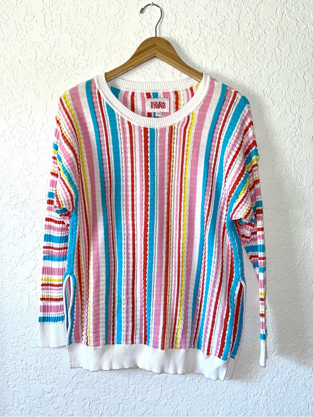 Solid & Striped Colorful Striped Sweater NWOT - Picture 3 of 6